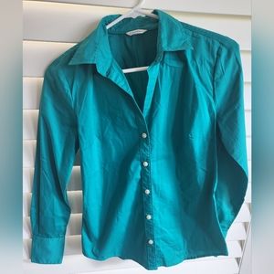 Calvin Klein, Blue green color blouse, XS, Like new